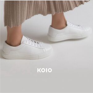 Koio Capri Leather Sneaker White Womens US Size 8 EU 38